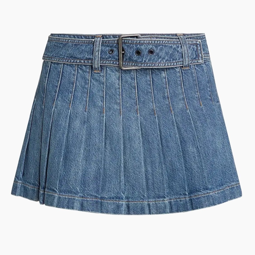 Alice + Olivia Mera Denim Miniskirt